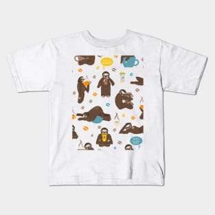 Sloth coffee Kids T-Shirt